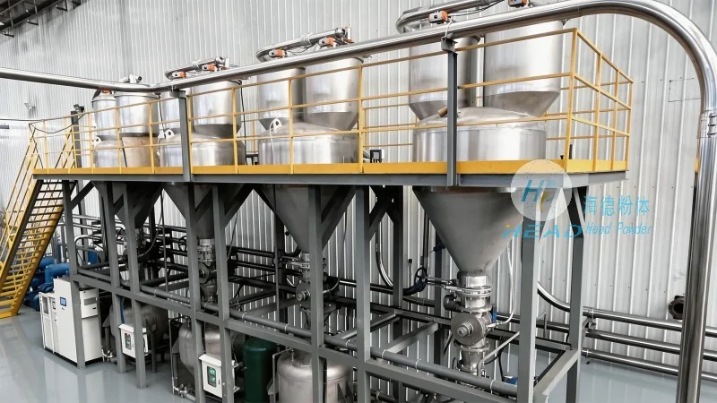 Plano de Transporte Pneumático para Pó de Borracha Residuo