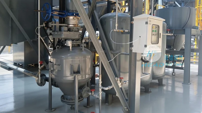 Solução de Transporte Pneumático com Bicarbonato de Sódio