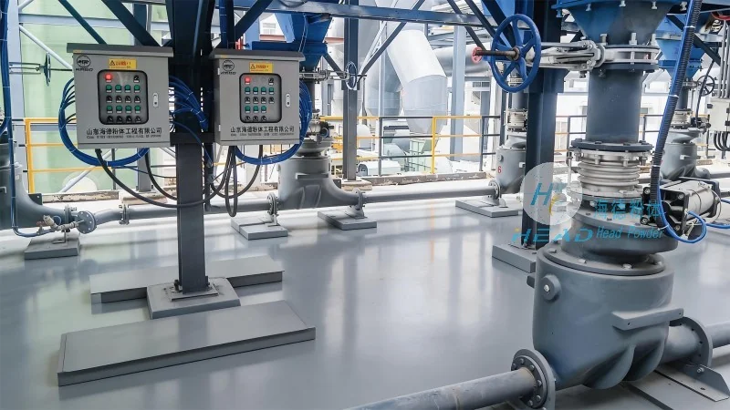 Sistema de alimentação automática para pó de cal hidratada em Manila, Filipinas